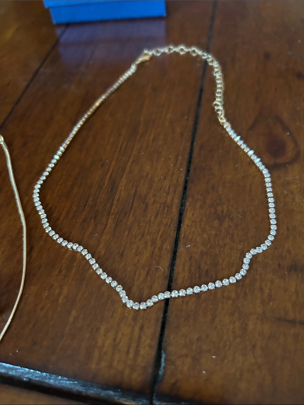 Elegant Gold Tennis Necklace pearl Necklaces Fashion earrings, - Picture 8 of 16